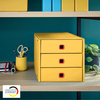 POJEMNIK Z SZUFLADAMI 286X358X282MM LEITZ CLICK & STORE COSY 53680019 CIEPŁY ŻÓŁTY 3 SZUFLADY