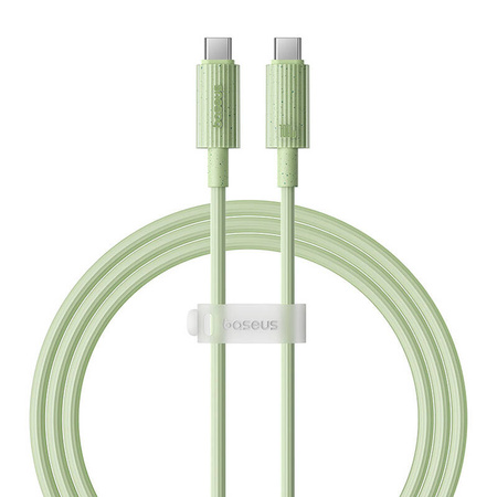 KABEL SZYBKO ŁADUJĄCY BASEUS USB-C DO USB-C HABITAT SERIES 100W, 1M (ZIELONY)