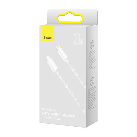 Kabel BASEUS Dynamic Series USB-C-Lightning 2m 20W (biały)