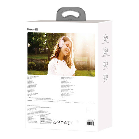 Słuchawki bezprzewodowe BASEUS Encok D02 Pro (różowe)