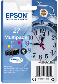 TUSZ ORYGINALNY EPSON T2705 C13T27054012 CMY 3 X 3,6 ML