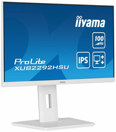 IIYAMA MONITOR 21.5 CALA PROLITE XUB2292HSU-W6 IPS,100HZ,FREESYNC,PIVOT,0.4MS,HDMI, DP,4XUSB(3.2),2X2W,HAS(150MM), BIAŁY