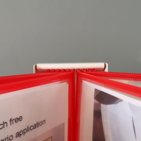 SYSTEM PREZENTACYJNY NA BIURKO Z 10 PANELAMI A4 LEVIATAN CZERWONY