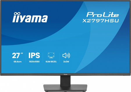 IIYAMA MONITOR  PROLITE 27 CALI X2797HSU-B1  IPS,FHD,HDMI,DP,120HZ,350CD,2XUSBV3.2,  2XUSB-C, GW 5LAT