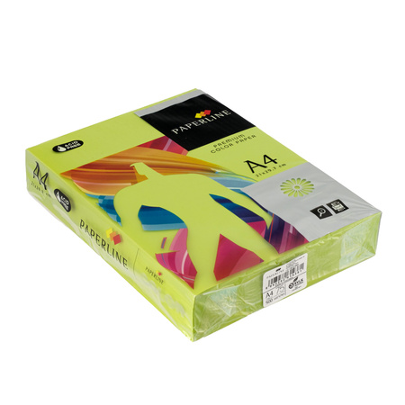 PAPIER KSERO KOLOR A4 PAPERLINE ZIELONY FLUORESCENCYJNY 75G 500 ARK