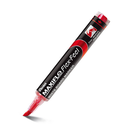 MARKER SUCHOŚCIERALNY PENTEL MAXFILO FLEX-FEEL MWL5SBF-B CZERWONY OKRĄGŁA