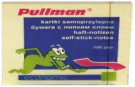 Karteczki samoprzylepne 75x100 PULLMAN P0022 żółty 100 kart