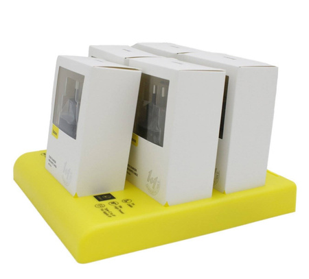 ZESTAW ŁADOWAREK SIECIOWYCH USB-C PD BASEUS MINI, POWER DELIVERY 18W I KABLA USB-C - LIGHTNING 1M (CZARNY) 5SZT.