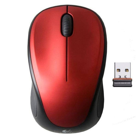 MYSZ OPTYCZNA BEZPRZEWODOWA CZERWONA LOGITECH M235 910-002496