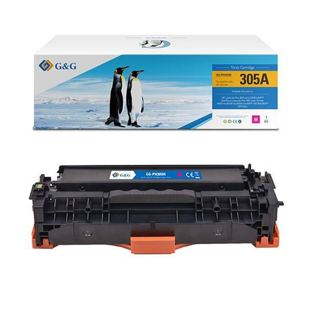 G&G KOMPATYBILNY TONER Z CE413A, MAGENTA, 2600S, NT-PH305M(CE413A), HP 305A, DLA HP COLOR LASERJET PRO M375NW, PRO M475DN, M451DN,