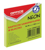 KARTECZKI SAMOPRZYLEPNE 76X76MM OFFICE PRODUCTS NEONOWE ZIELONE 100KART