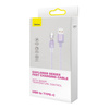 KABEL SZYBKIEGO ŁADOWANIA BASEUS USB DO USB-C 6A,1M (FIOLETOWY)