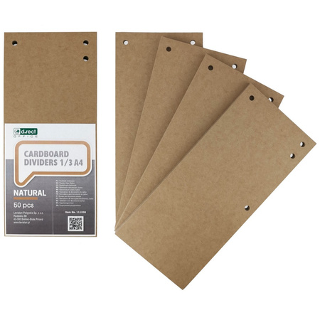PRZEKŁADKI 1/3 A4 D.RECT CRAFT KARTON 300G 50SZT
