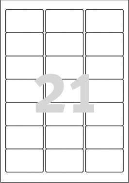 Etykiety samoprzylepne 63.5x38.1mm adresowe AVERY ZWECKFORM J8560-25 przezroczyste 25ark*21szt