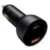 Ładowarka samochodowa Baseus Superme USB, USB-C, 100W + kabel USB-C(czarna)