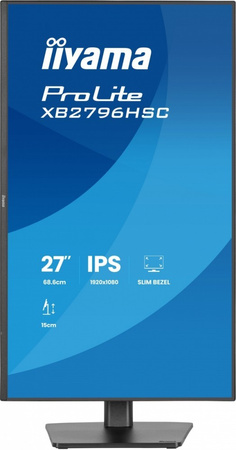 IIYAMA MONITOR 27 CALI XB2796HSC-B1   IPS,FHD,HDMI,USB-C (PD 65W),144HZ,    1XUSB 3.2 , 1XUSB-C, 2X2W, HAS 150/PIVOT/OBRÓT STOPY 360ST