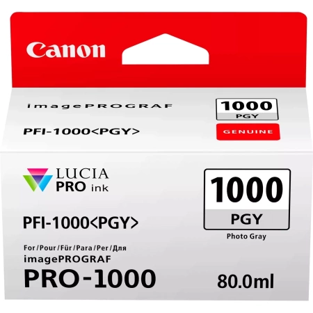 TUSZ ORYGINALNY CANON PFI1000PGY 0553C001 PHOTO GREY 80 ML