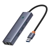 HUB 4W1 BASEUS ULTRAJOY  USB-A DO USB 3.0 + RJ45 (SZARY)