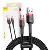 Kabel BASEUS Cafule USB-A-micro USB 3m (czarno-czerwony)
