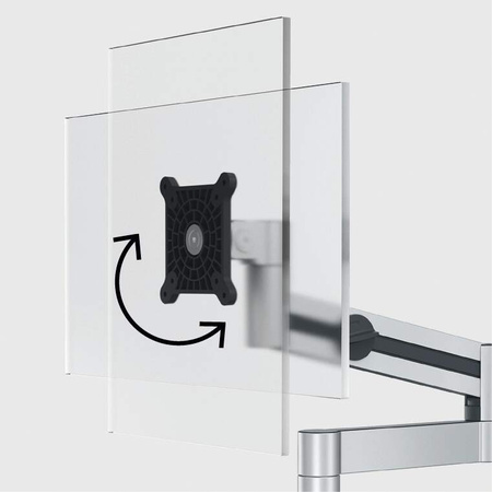 RAMIĘ NA 1 MONITOR STANOWISKO STACJONARNE DURABLE PRO 508423 SREBRNE