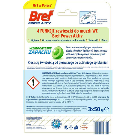 ZAWIESZKA WC KULKI BREF POWER ACTIV PINE 50GX3