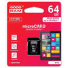 GOODRAM KARTA PAMIĘCI MICROSD 64GB CL10 UHS I + ADAPTER