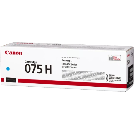 CANON ORYGINALNY TONER 075 H C, 6368C002, CYAN, 2500S, HIGH CAPACITY