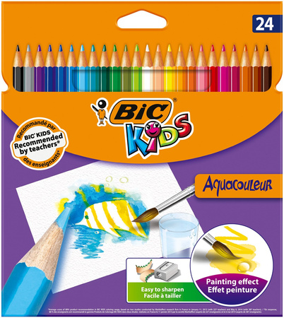 KREDKI OŁÓWKOWE BIC KIDS AQUACOULEUR 8575635 MIX*24