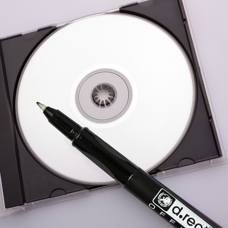 MARKER CD/DVD D.RECT CZARNY 0.7MM