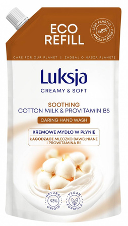 MYDŁO W PŁYNIE ZAPAS LUKSJA BAWEŁNA 400ML