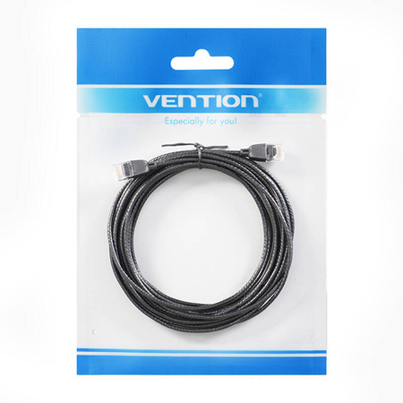 KABEL SIECIOWY UTP CAT6A VENTION IBIBG RJ45 ETHERNET 10GBPS 1,5M CZARNY WĄSKI TYP