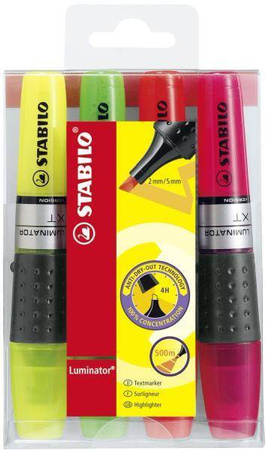 Zakreślacz STABILO LUMINATOR 71/4 mix*4 2-5mm 4szt.
