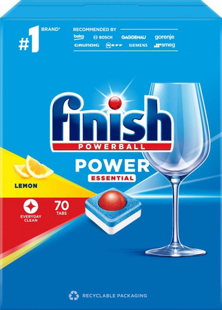 TABLETKI DO ZMYWARKI LEMON FINISH POWER ESSENTIAL 70SZT