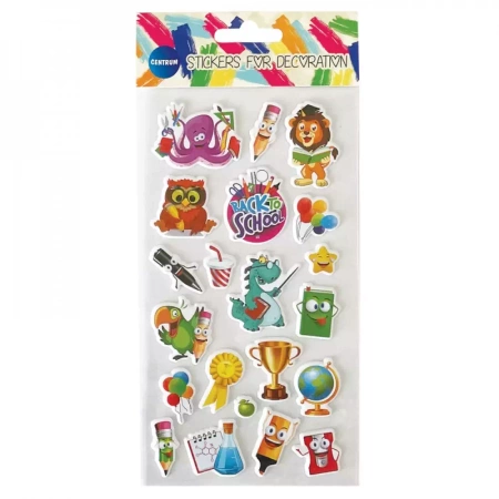NAKLEJKI GĄBKOWE 23X30MM I 20X35MM CENTRUM 89738 PVC+PET