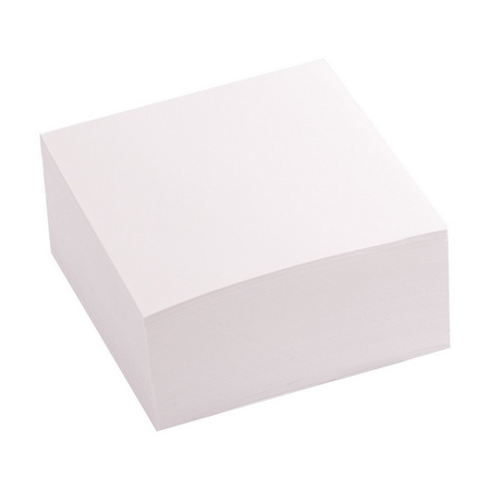 KOSTKA BIUROWA NIEKLEJONA 85X85X40MM D.RECT BIAŁA