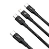 Kabel BASEUS Rapid Series USB-A-micro USB/Lightning/USB-C 1.5m (czarny)