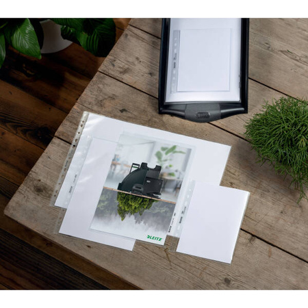 KOSZULKI GROSZKOWE A3 LEITZ RECYCLE POZIOMA 40190003 PRZEZROCZYSTY 100MIC 25SZT
