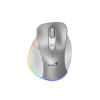 Genius Ergo 9000S Pro Mysz bezprzewodowa, srebrna, 2400DPI