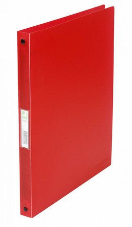 SEGREGATOR A4 PP Q-CONNECT 22MM TRANSPARENTNY CZERWONY 4 RINGI