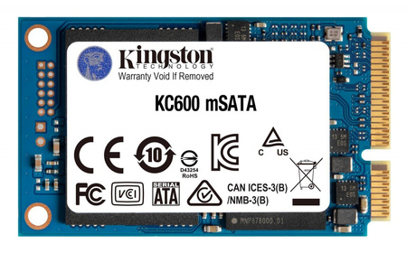 KINGSTON DYSK SSD SKC600 512GB MSATA 550/520 MB/S