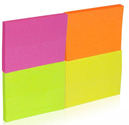 KARTECZKI SAMOPRZYLEPNE 38X51MM DONAU NEON 4X50KART
