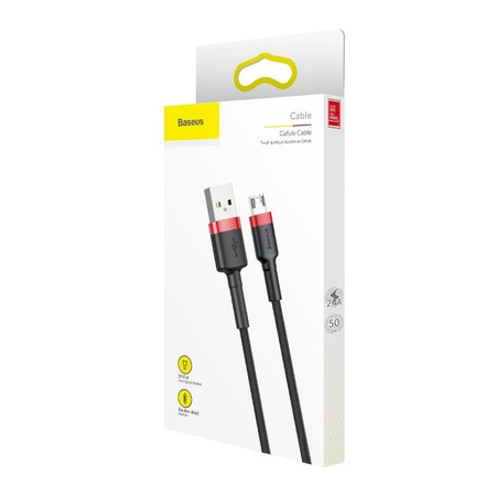 Kabel BASEUS Cafule USB-A-micro USB 2m (czerwono-czarny)