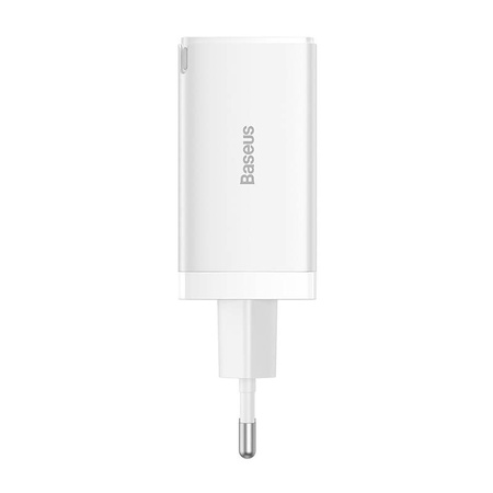 ŁADOWARKA SIECIOWA BASEUS GAN5 PRO 2XUSB-C + USB, 65W (BIAŁA)