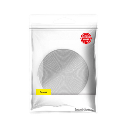 TAŚMA RZEPOWA, ORGANIZER KABLI BASEUS RAINBOW CIRCLE VELCRO STRAPS 3M (SZARY)