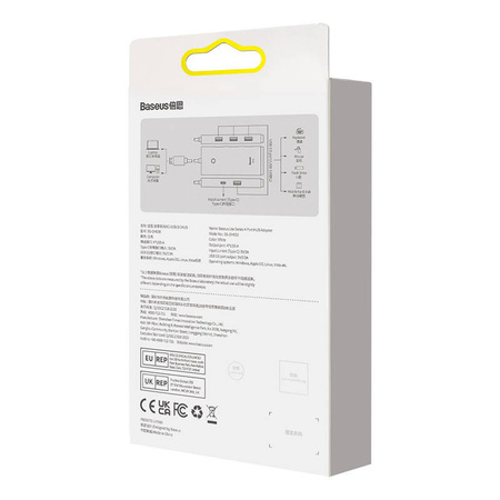 HUB USB - C Baseus Lite 4-portowy  (25CM)