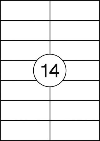 ETYKIETY SAMOPRZYLEPNE 105X42.3MM OFFICE PRODUCTS BIAŁE 100ARK*14SZT