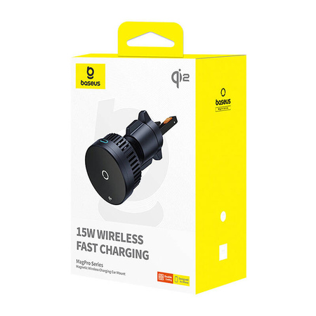Uchwyt samochodowy BASEUS MagPro ładowarka Qi2 15W (czarny)