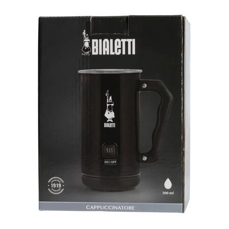 BIALETTI MILK FROTHER MKF02 NERO - ELEKTRYCZNY SPIENIACZ DO MLEKA CZARNY