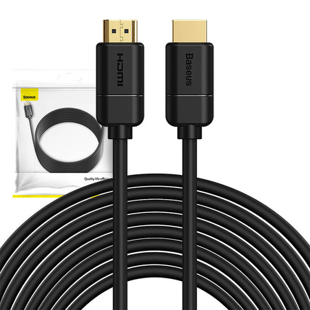 KABEL HDMI 2.0 BASEUS, 4K 30HZ, 3D, HDR, 18GBPS, 8M (CZARNY)