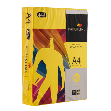 PAPIER KSERO KOLOR A4 PAPERLINE ŻÓŁTY INTENSYWNY 80G 500 ARK
